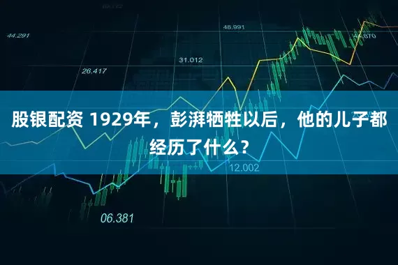 股银配资 1929年，彭湃牺牲以后，他的儿子都经历了什么？